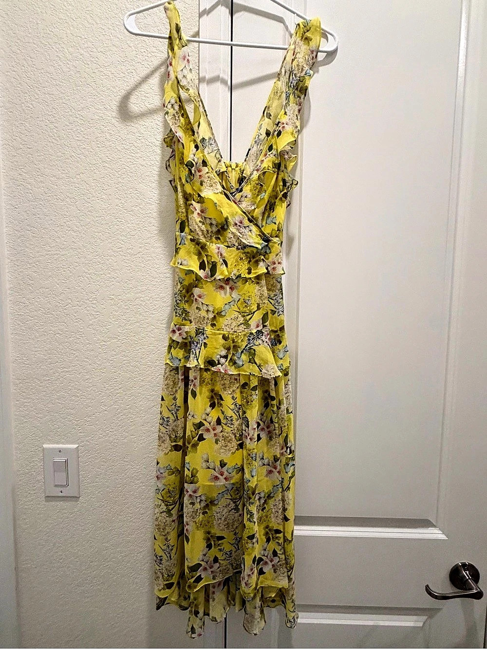 Marissa Webb Floral Maxi Dress in Yellow & Green Like New